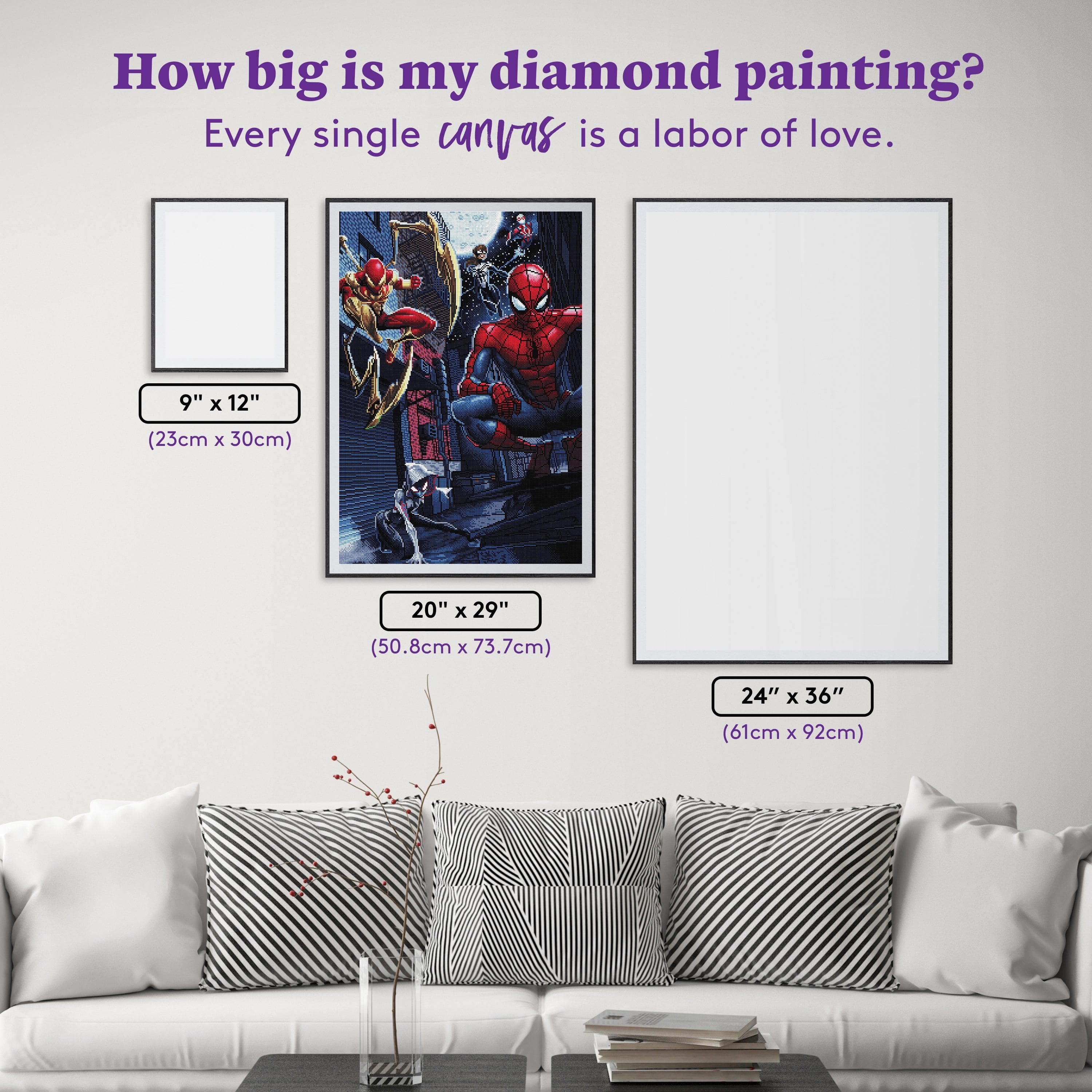 Marvel Spiderman Dragon 30*30CM(Canvas) Full Round Drill Diamond Painting