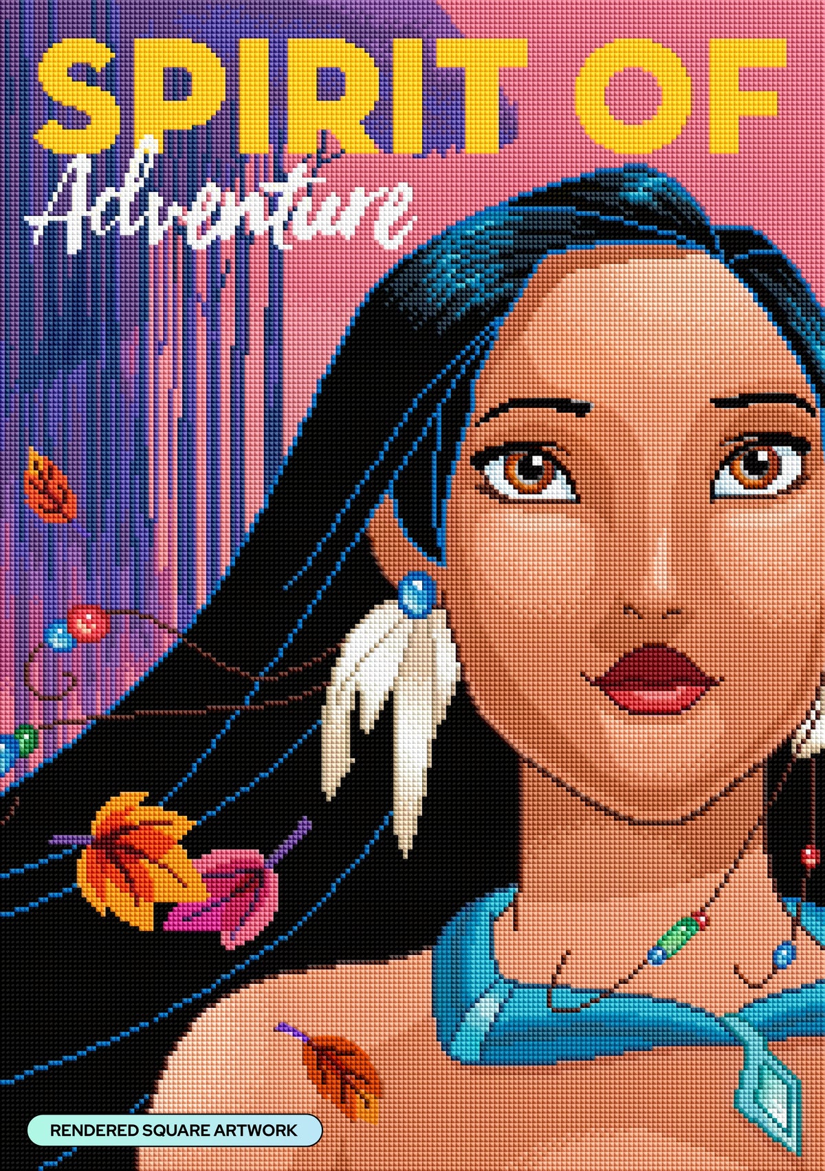 Diamond Painting Spirit of Adventure 17" x 24" (42.7cm x 60.7cm) / Square with 53 Colors including 3 ABs and 1 Iridescent Diamond and 2 Fairy Dust Diamonds / 41,968