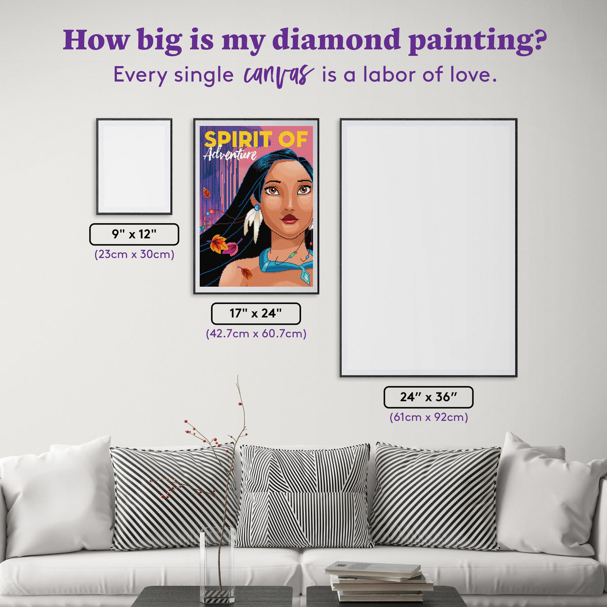 Diamond Painting Spirit of Adventure 17" x 24" (42.7cm x 60.7cm) / Square with 53 Colors including 3 ABs and 1 Iridescent Diamond and 2 Fairy Dust Diamonds / 41,968