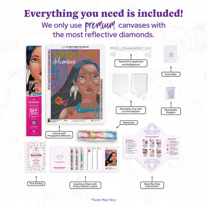 Diamond Painting Spirit of Adventure 17" x 24" (42.7cm x 60.7cm) / Square with 53 Colors including 3 ABs and 1 Iridescent Diamond and 2 Fairy Dust Diamonds / 41,968