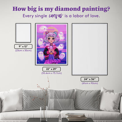Diamond Painting Spirits 22" x 29" (55.6cm x 73.7cm) / Round with 54 Colors including 3 ABs and 3 Fairy Dust Diamonds / 54,136