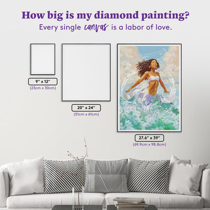Diamond Painting Splash 27.6" x 39" (69.9cm x 98.8cm) / Square with 55 Colors including 1 AB and 6 Fairy Dust Diamonds / 111,557