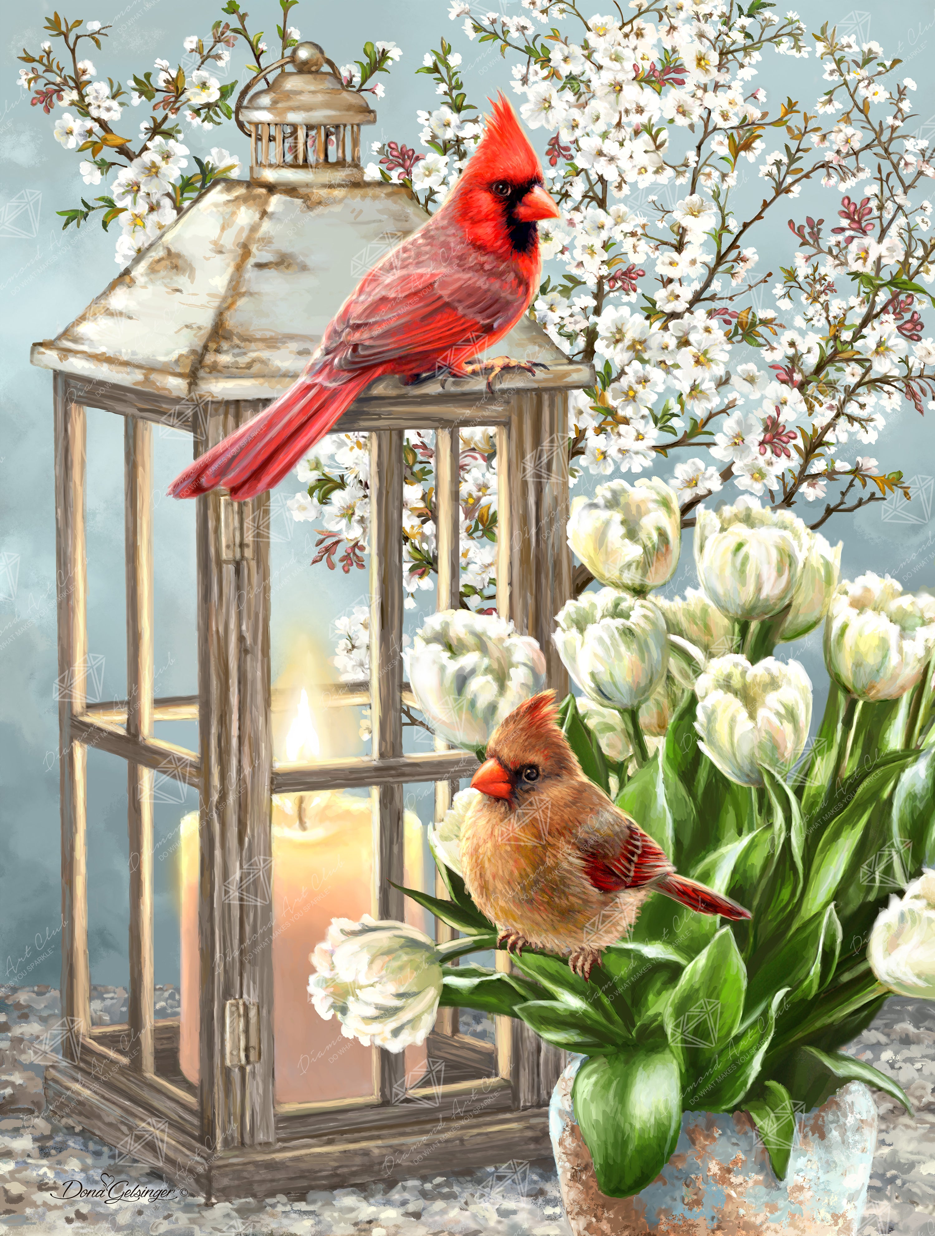 Spring Cardinals – Diamond Art Club