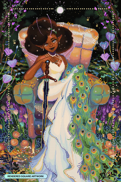 Diamond Painting Spring Fairy 25.6" x 38.6" (65cm x 97.8cm) / Square with 100 Colors including 4 ABs and 1 Special Diamond and 5 Fairy Dust Diamonds / 102,573