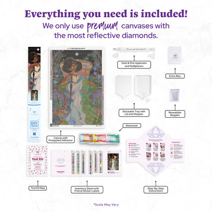 Diamond Painting Spring Fairy 25.6" x 38.6" (65cm x 97.8cm) / Square with 100 Colors including 4 ABs and 1 Special Diamond and 5 Fairy Dust Diamonds / 102,573