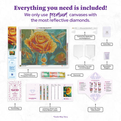 Diamond Painting Spring Reflections 28" x 22" (70.7cm x 55.8cm) / Square with 52 Colors including 2 ABs and 2 Fairy Dust Diamonds / 63,616