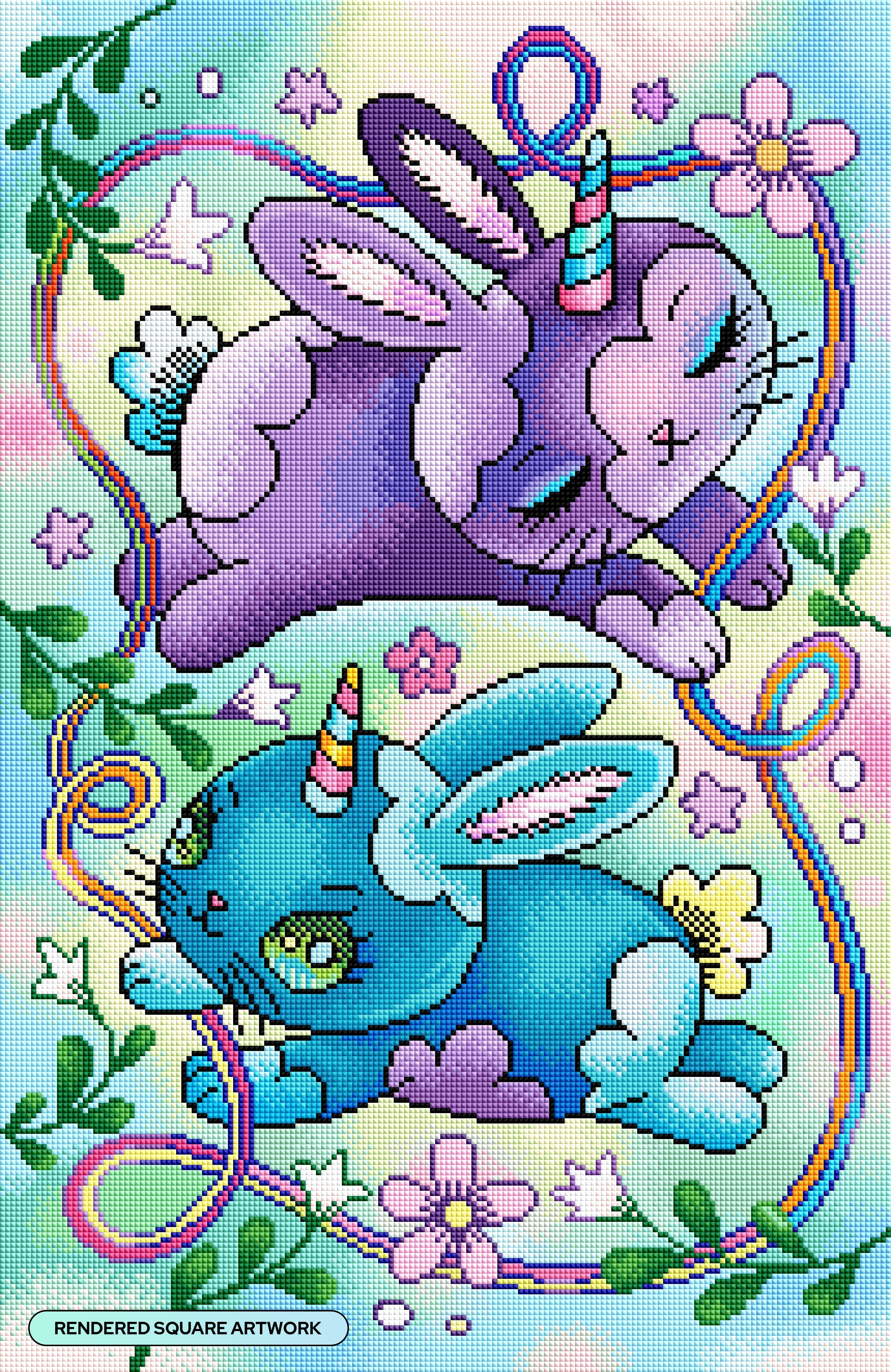 Spring Unicorn Bunnies – Diamond Art Club