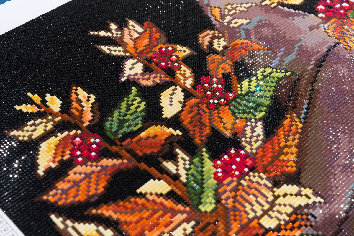 Diamond Painting Squirrel Witch 22" x 30" (55.8cm x 75.9cm) / Square with 63 Colors including 2 ABs and 1 Iridescent Diamond and 2 Fairy Dust Diamonds / 68,320