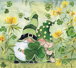 Diamond Painting St. Patrick's Day Gnomes 19" x 17" (47.8cm x 42.8cm) / Square with 43 Colors including 2 ABs and 4 Fairy Dust Diamonds / 33,024