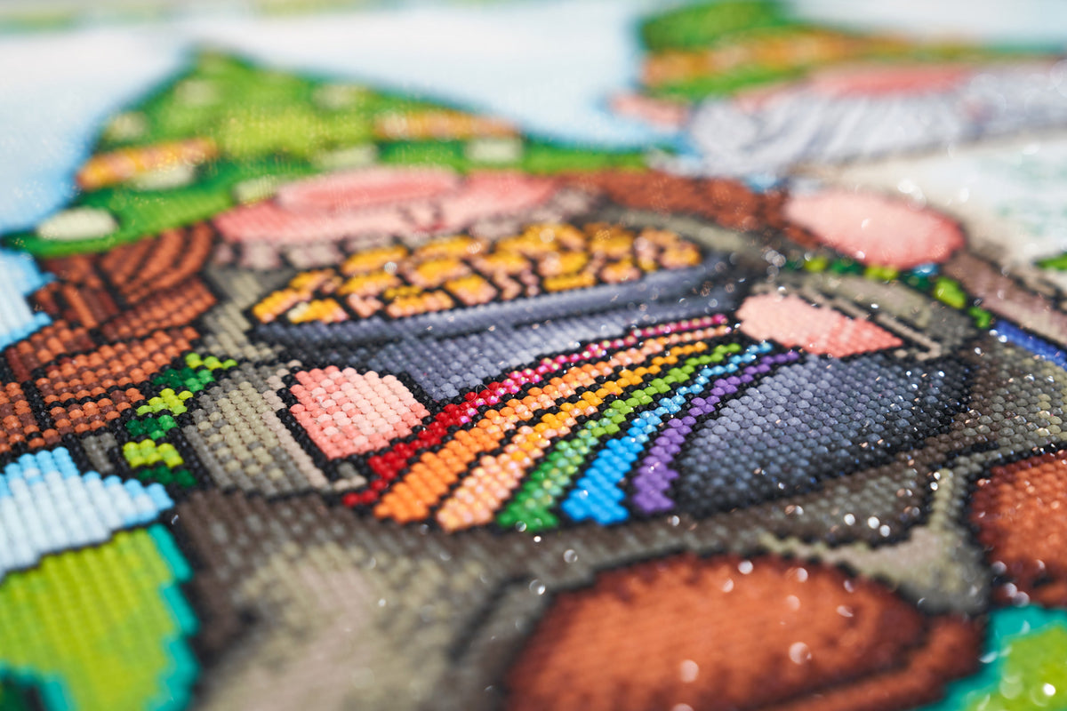 Diamond Painting St. Patrick's Day Gnomes 28" x 22" (71cm x 56cm) / Round with 55 Colors including 5 ABs / 49,949