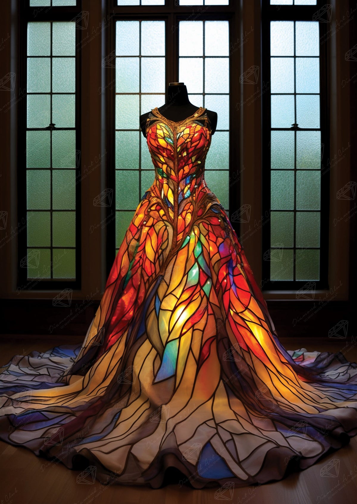 Stained Glass Gown Diamond Painting Kit – Diamond Art Club
