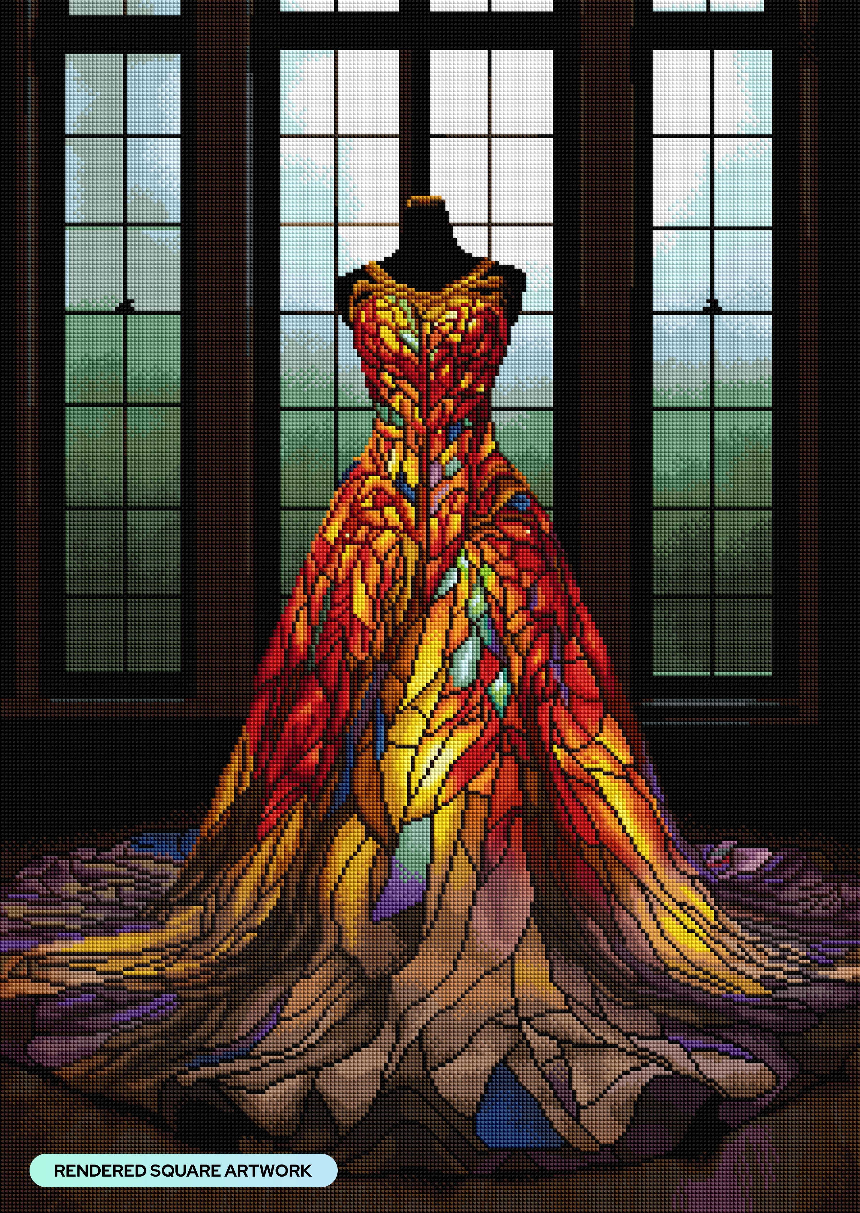 Stained Glass Gown Diamond Art Club Stained Glass Gown Diamond Art Club