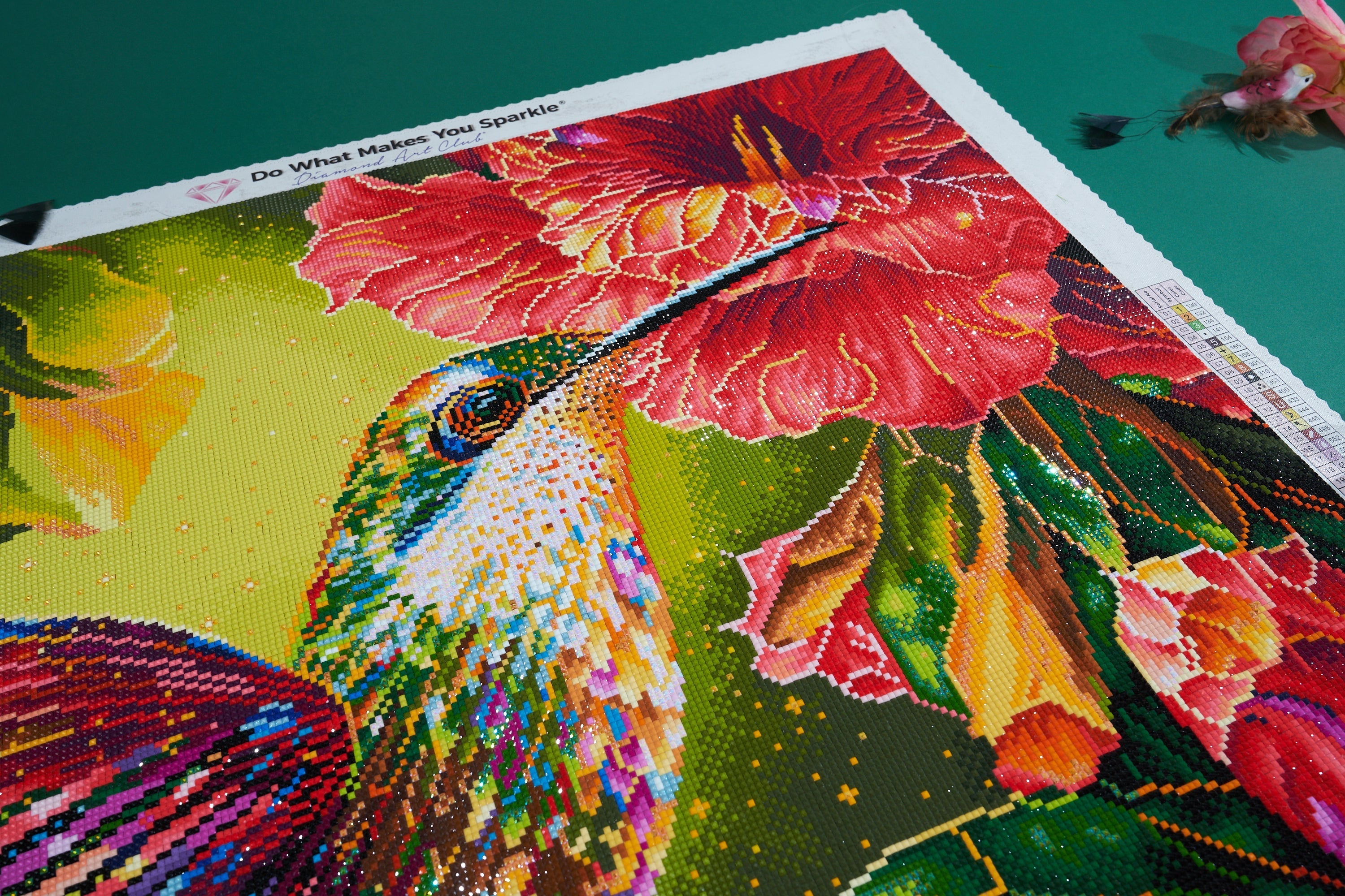 Stained Glass Hummingbird & Hibiscus – Diamond Art Club