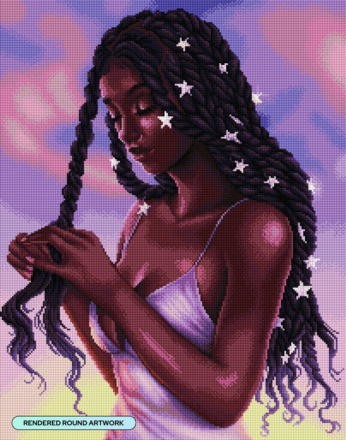 Diamond Painting Star Cluster 22" x 28" (55.6cm x 70.7cm) / Round with 38 Colors including 2 ABs and 3 Fairy Dust Diamonds / 51,914