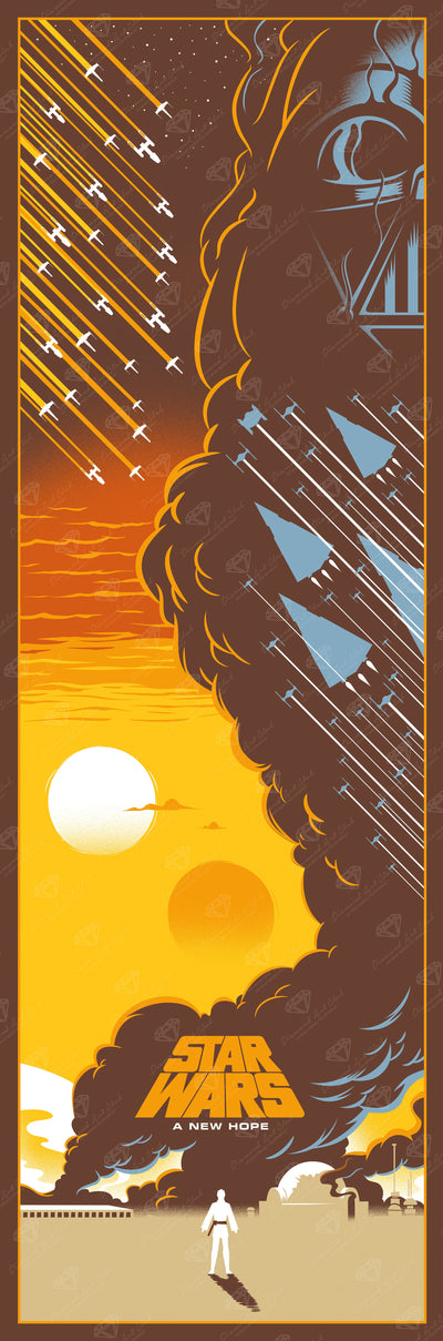 Diamond Painting Star Wars™: A New Hope 17" x 51" (42.8cm x 129.5cm) / Square with 19 Colors including 1 AB and 2 Fairy Dust Diamonds / 89,440