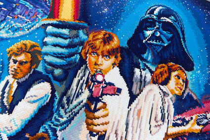 Diamond Painting Star Wars™ Movie Poster 27.6" x 41.3" (69.9cm x 104.8cm) / Square with 59 Colors including 2 ABs and 3 Fairy Dust Diamonds / 118,301