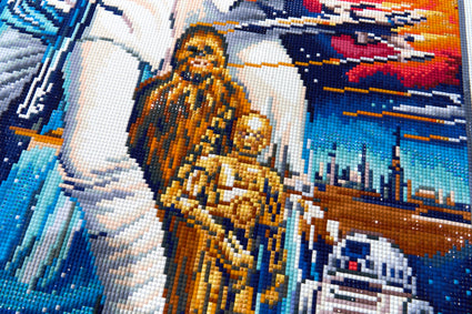 Diamond Painting Star Wars™ Movie Poster 27.6" x 41.3" (69.9cm x 104.8cm) / Square with 59 Colors including 2 ABs and 3 Fairy Dust Diamonds / 118,301