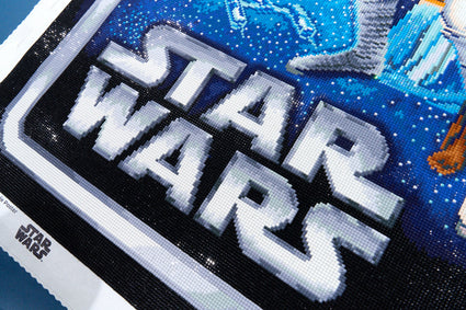 Diamond Painting Star Wars™ Movie Poster 27.6" x 41.3" (69.9cm x 104.8cm) / Square with 59 Colors including 2 ABs and 3 Fairy Dust Diamonds / 118,301