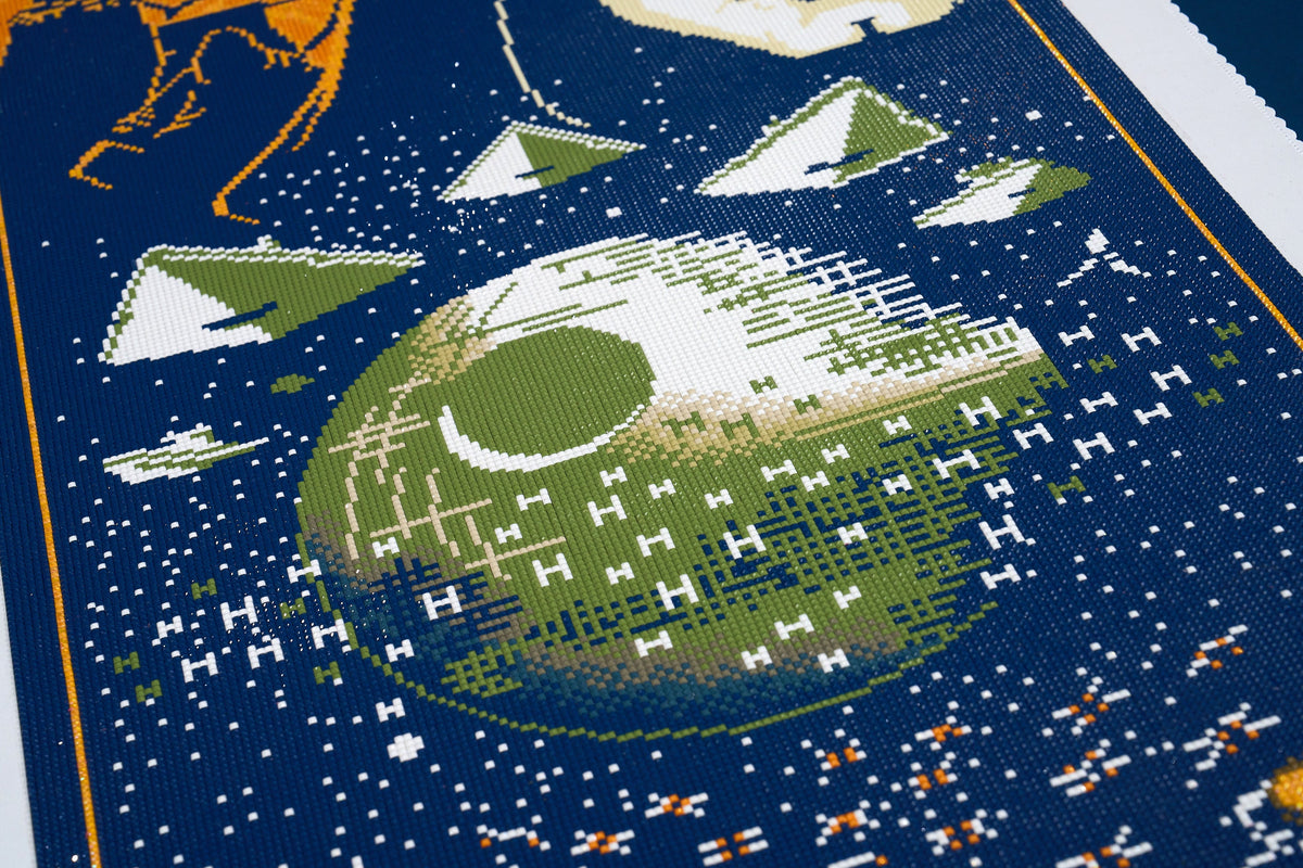 Diamond Painting Star Wars: Return of the Jedi 17" x 51" (42.8cm x 129.5cm) / Square with 16 Colors including 1 AB and 2 Fairy Dust Diamonds / 89,440