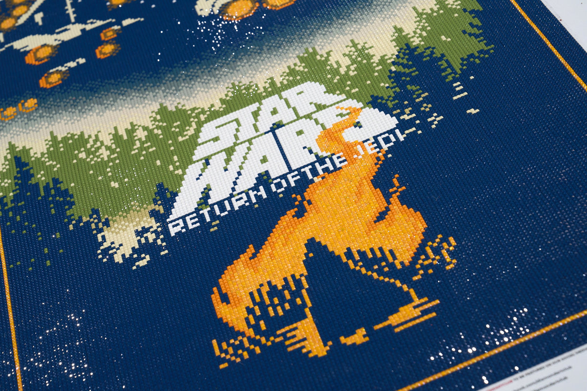 Diamond Painting Star Wars: Return of the Jedi 17" x 51" (42.8cm x 129.5cm) / Square with 16 Colors including 1 AB and 2 Fairy Dust Diamonds / 89,440