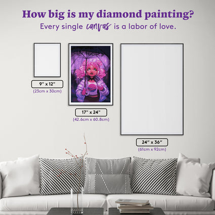 Diamond Painting Stardust 17" x 24" (42.6cm x 60.8cm) / Round with 34 Colors Including 2 ABs and 2 Fairy Dust Diamonds / 32,984