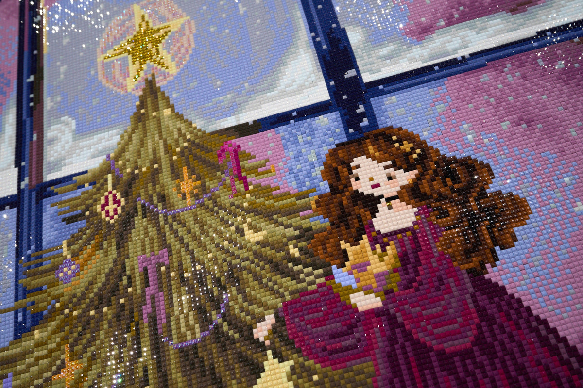 Diamond Painting Starlight Christmas 27.6" x 34.7" (69.9cm x 87.9cm) / Square with 64 Colors including 4 ABs and 1 Iridescent Diamond and 3 Fairy Dust Diamonds / 99,193
