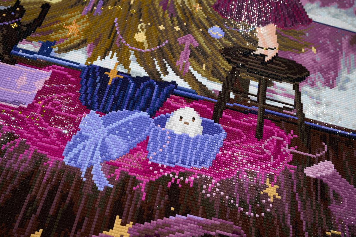 Diamond Painting Starlight Christmas 27.6" x 34.7" (69.9cm x 87.9cm) / Square with 64 Colors including 4 ABs and 1 Iridescent Diamond and 3 Fairy Dust Diamonds / 99,193