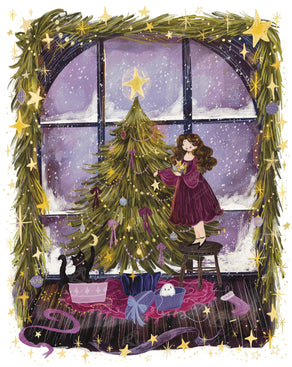 Diamond Painting Starlight Christmas 27.6" x 34.7" (69.9cm x 87.9cm) / Square with 64 Colors including 4 ABs and 1 Iridescent Diamond and 3 Fairy Dust Diamonds / 99,193