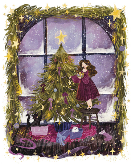 Diamond Painting Starlight Christmas 27.6" x 34.7" (69.9cm x 87.9cm) / Square with 64 Colors including 4 ABs and 1 Iridescent Diamond and 3 Fairy Dust Diamonds / 99,193
