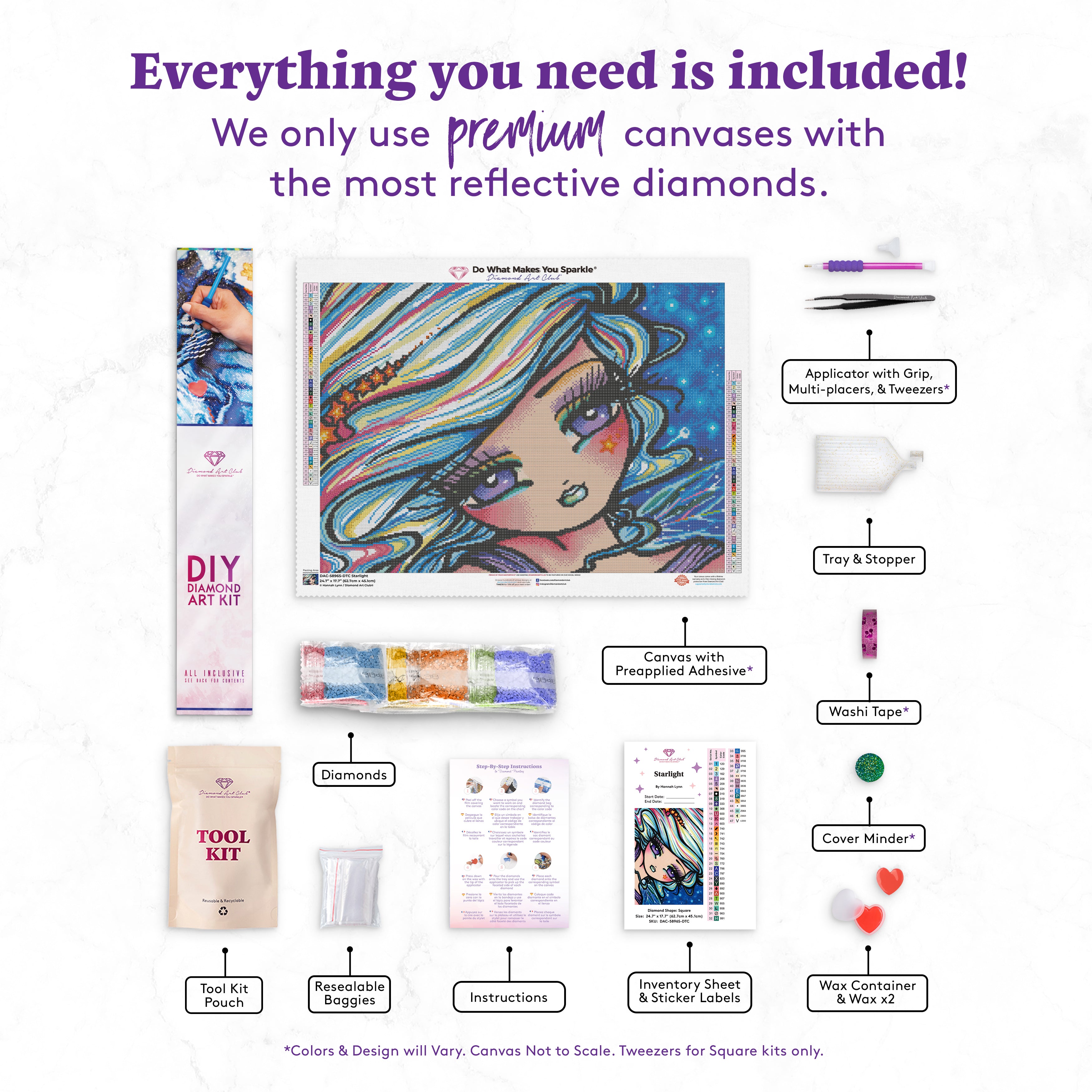 Crystal Art Starlight, 18x18cm Card Diamond Painting Kit