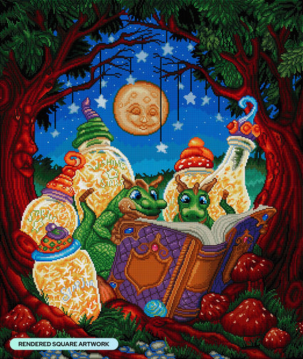 Diamond Painting Starlight Stories 25.6" x 30.3" (65cm x 77cm) / Square with 61 Colors including 5 ABs and 2 Fairy Dust Diamonds / 80,649