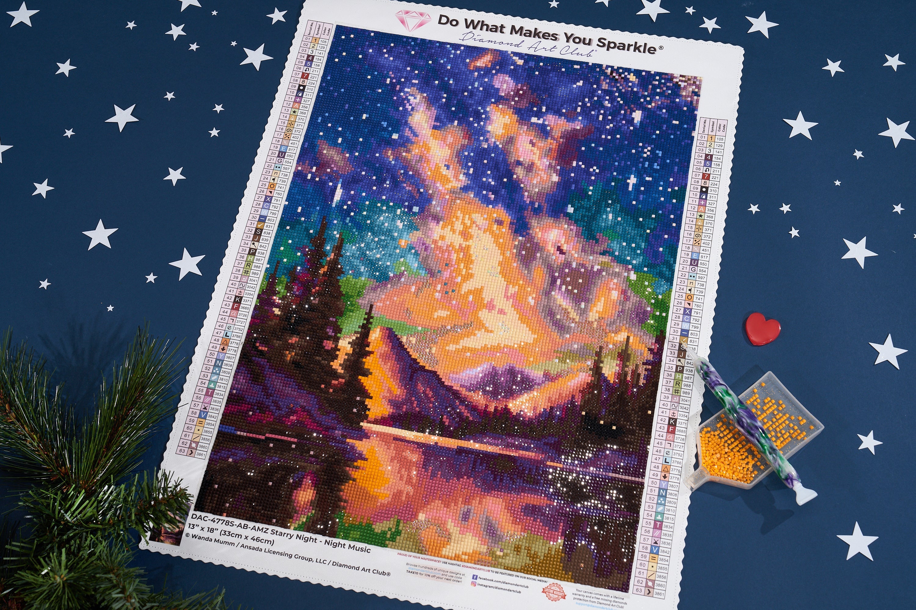Starry Night - Night Music Diamond Painting Kit – Diamond Art Club