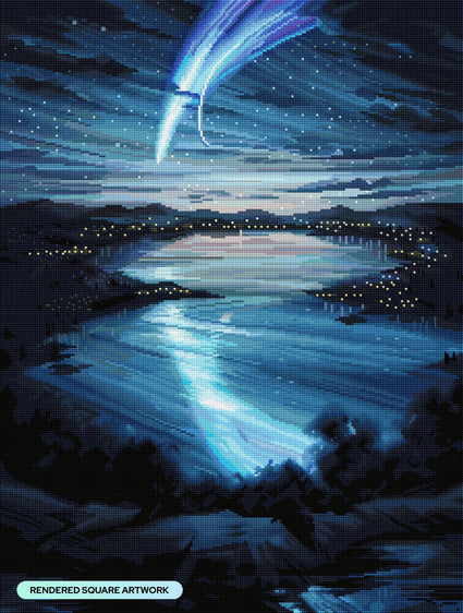 Diamond Painting Starry Sky 22" x 29" (55.8cm x 73.7cm) / Square with 50 Colors including 2 ABs and 3 Fairy Dust Diamonds / 66,304