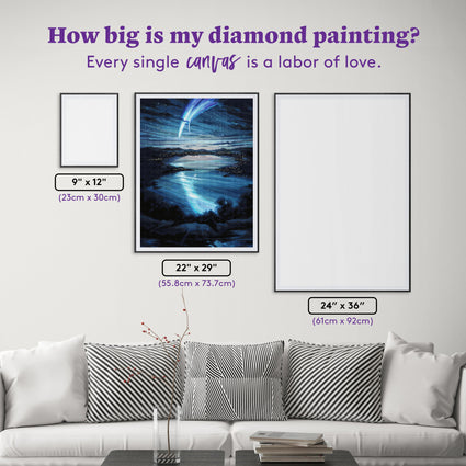Diamond Painting Starry Sky 22" x 29" (55.8cm x 73.7cm) / Square with 50 Colors including 2 ABs and 3 Fairy Dust Diamonds / 66,304