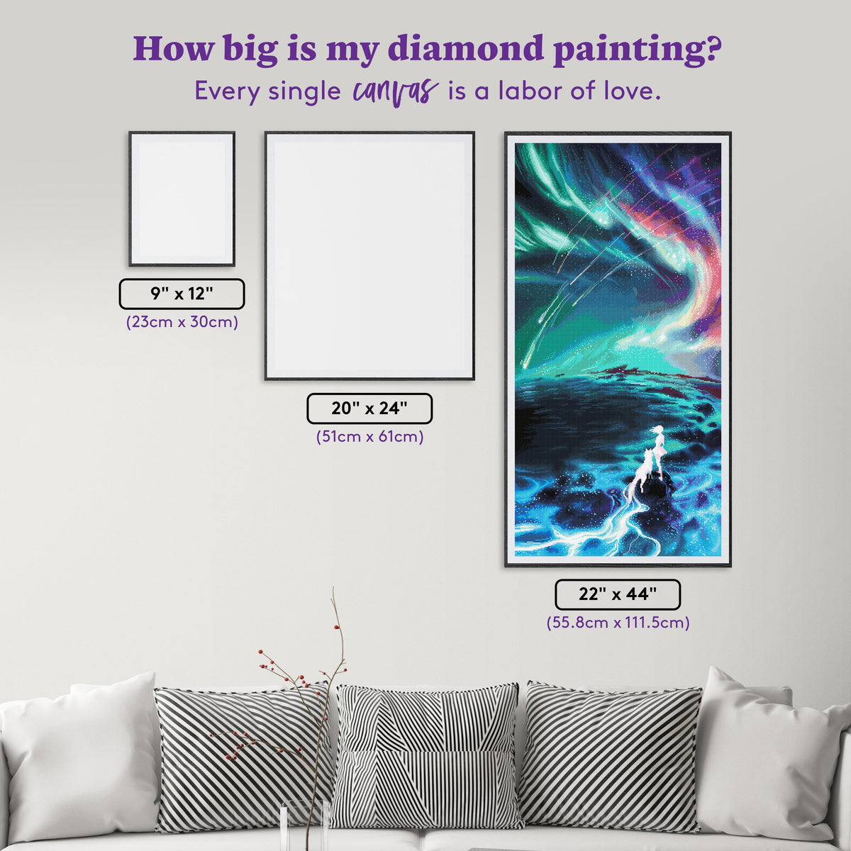 Diamond Painting Stars Beneath 22" x 44" (55.8cm x 111.5cm) / Square with 72 Colors including 3 ABs and 4 Fairy Dust Diamonds / 100,352