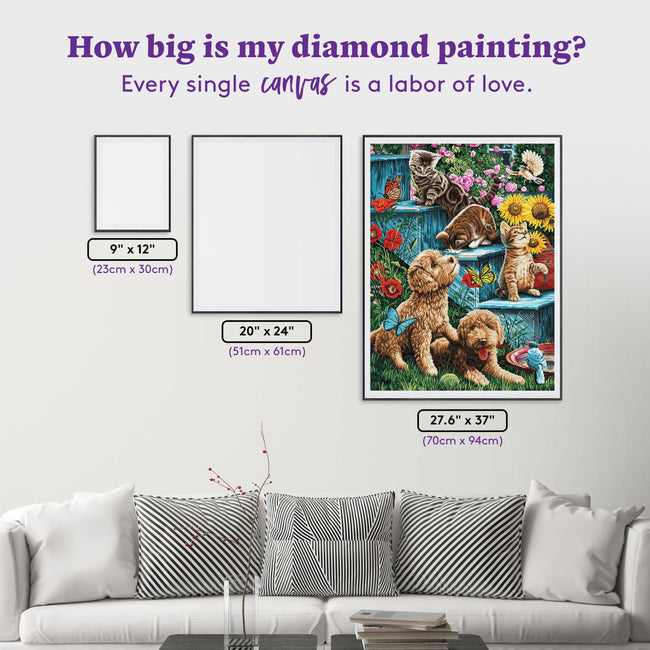 Diamond Painting Step Siblings 27.6" x 37" (70cm x 94cm) / Square with 55 Colors including 3 ABs and 3 Fairy Dust Diamonds / 105,937