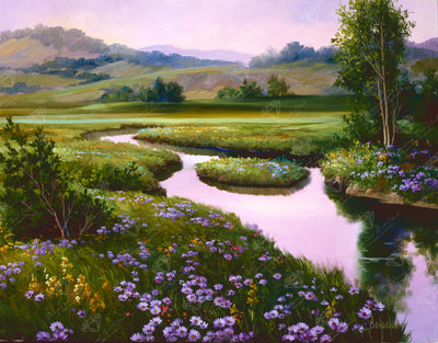 Diamond Painting Still Waters 32.7" x 25.6" (83cm x 65cm) / Square With 67 Colors Including 3 ABs and 1 Fairy Dust Diamond / 86,913