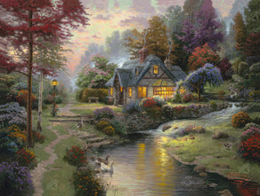 Diamond Painting Stillwater Cottage 33.9" x 25.6" (85.9cm x 65cm) / Square With 87 Colors Including 2 ABs and 4 Fairy Dust Diamonds / 90,045