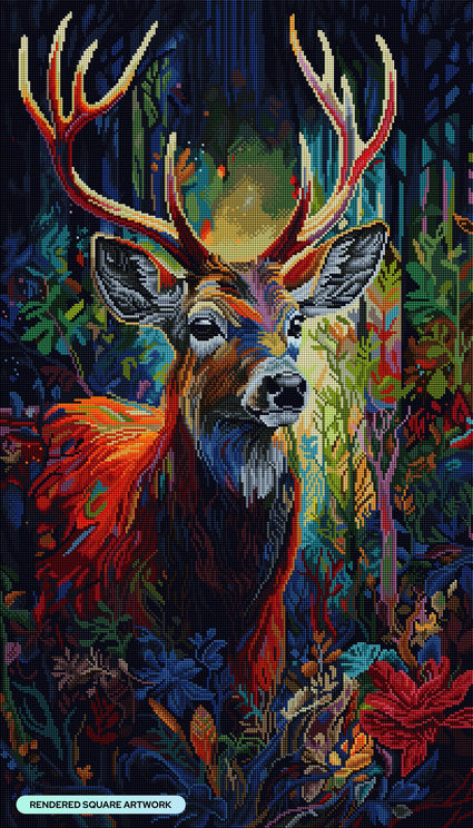 Diamond Painting Strength 20" x 35" (50.8cm x 88.9cm) / Square with 71 Colors including 3 ABs and 1 Fairy Dust Diamond / 72,828