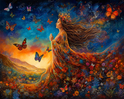 Diamond Painting Subconscious Unbound 34.6" x 27.6" (88cm x 70cm) / Square with 62 Colors including 3 ABs and 2 Fairy Dust Diamonds / 99,193