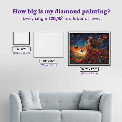 Diamond Painting Subconscious Unbound 34.6" x 27.6" (88cm x 70cm) / Square with 62 Colors including 3 ABs and 2 Fairy Dust Diamonds / 99,193