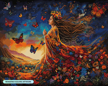 Diamond Painting Subconscious Unbound 34.6" x 27.6" (88cm x 70cm) / Square with 62 Colors including 3 ABs and 2 Fairy Dust Diamonds / 99,193