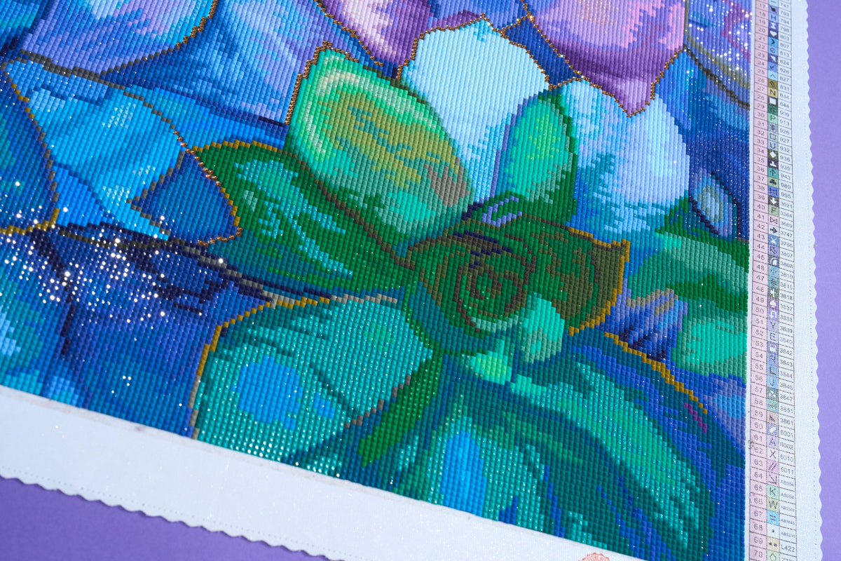 Diamond Painting Succulents 33" x 22" (83.7cm x 55.8cm) / Square with 72 Colors including 5 ABs and 1 Iridescent Diamond and 3 Fairy Dust Diamonds / 75,264