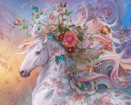Diamond Painting Summer Bloom 31.9" x 25.6" (80.9cm x 65cm) / Square with 93 Colors including 1 AB and 5 Fairy Dust Diamonds / 84,825