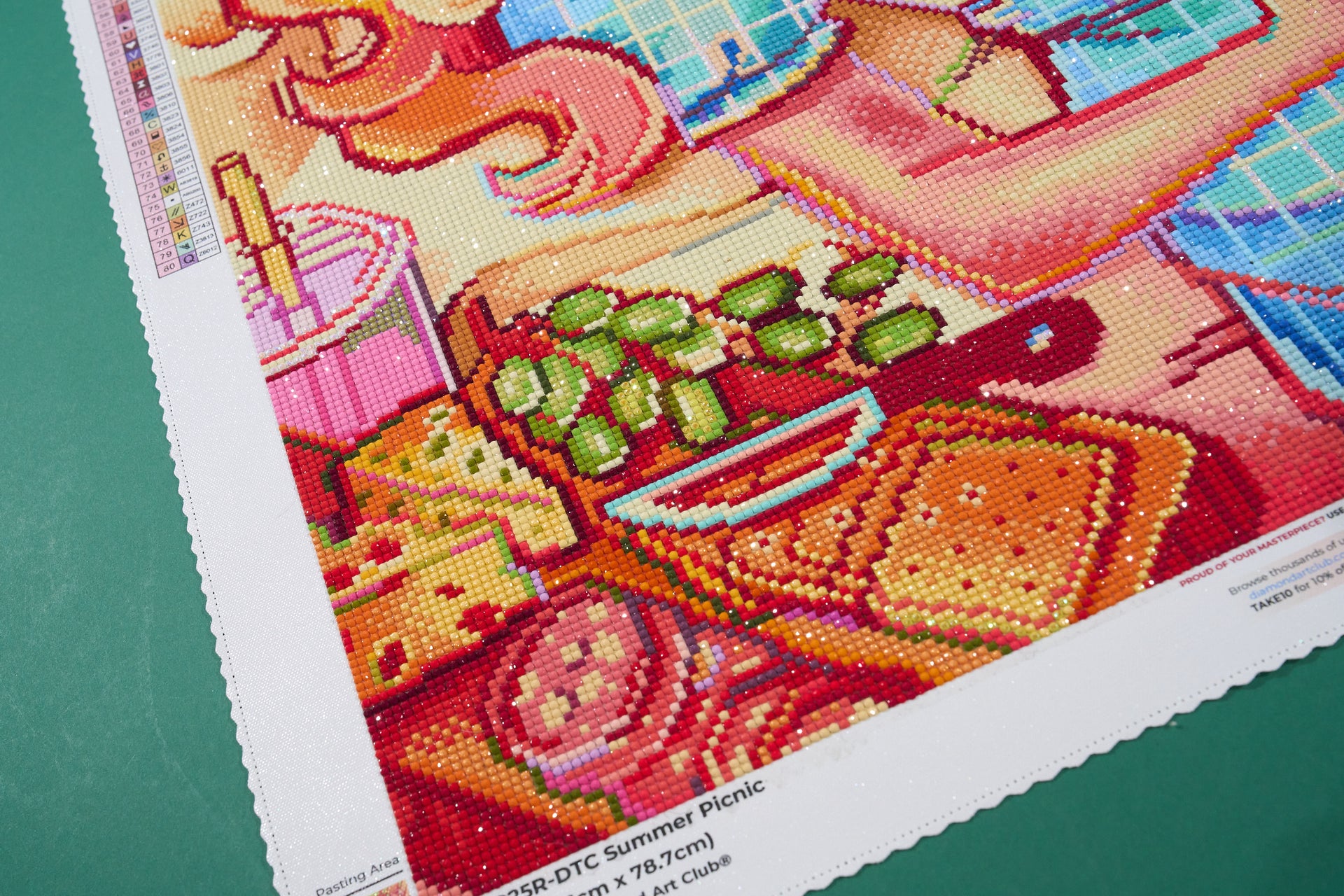 Diamond Painting Summer Picnic 22" x 31" (55.6cm x 78.7cm) / Round With 80 Colors Including 2 ABs and 5 Fairy Dust Diamonds / 57,772