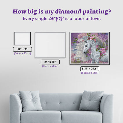 Diamond Painting Summer Rose 31.5" x 25.6" (80cm x 65cm) / Square with 55 Colors including 4 ABs and 1 Fairy Dust Diamonds / 83,781