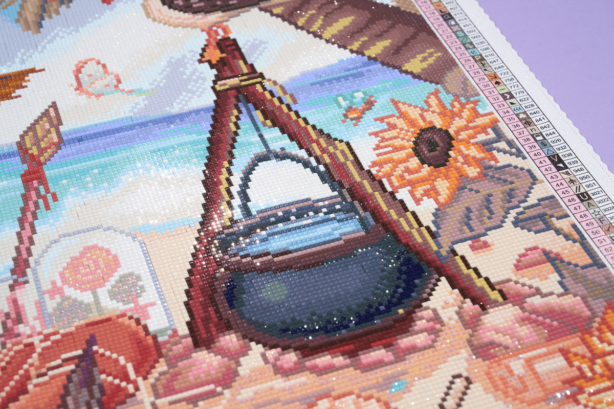 Diamond Painting Summer Witch 22" x 31" (55.8cm x 78.7cm) / Square with 83 Colors including 2 ABs and 6 Fairy Dust Diamonds / 70,784