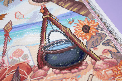 Diamond Painting Summer Witch 22" x 31" (55.8cm x 78.7cm) / Square with 83 Colors including 2 ABs and 6 Fairy Dust Diamonds / 70,784