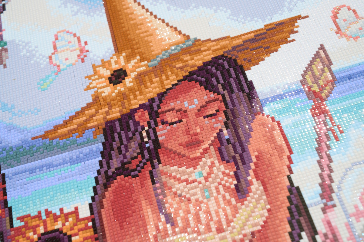 Diamond Painting Summer Witch 22" x 31" (55.8cm x 78.7cm) / Square with 83 Colors including 2 ABs and 6 Fairy Dust Diamonds / 70,784