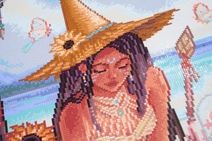 Diamond Painting Summer Witch 22" x 31" (55.8cm x 78.7cm) / Square with 83 Colors including 2 ABs and 6 Fairy Dust Diamonds / 70,784